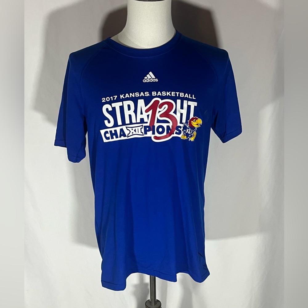 2017 Adidas Kansas Jayhawks Basketball 13 Straight XII Champions T-Shirt